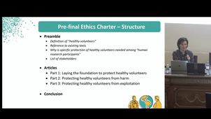 The “Global Ethics Charter for the Protection of Healthy Volunteers in  Clinical Trials”