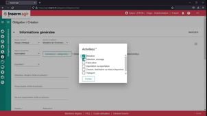 Enregistrer une obligation administrative sur Agir
