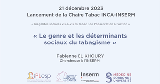 Fabienne EL KHOURY, «Le genre et les déterminants sociaux du tabagisme»