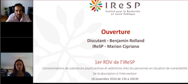 1er RDV de l'IReSP - partie 1 : Substances psychoactives et populations vulnérables