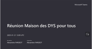 Réunion d'information sur la Maison des Dys pour Tous et sur l'exposition 